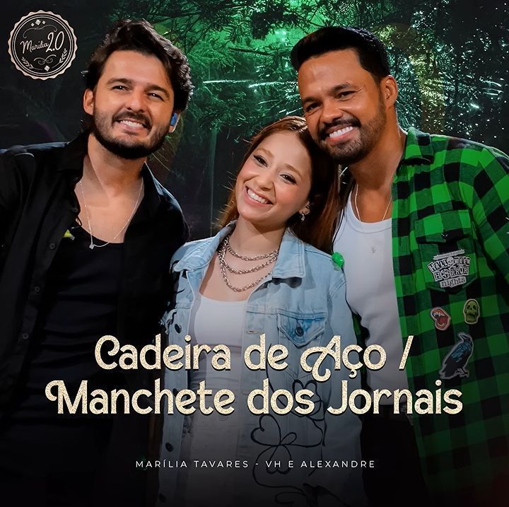 Capa do álbum "Cadeira de Aço / Manchete dos Jornais (part. VH & Alexandre)", de Marília Tavares